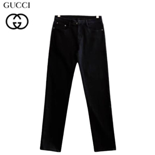 GUCCI-09216 구찌 블랙 아플리케 장식 청바지 남성용