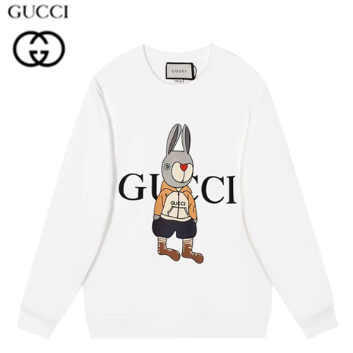 GUCCI-10179 구찌 화이트 프린트 장식 스웨트셔츠 남여공용