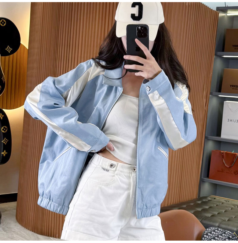LOUIS VUITTON-07215 루이비통 모노그램 2026 소프트 실크 컬러 블록 지퍼 재킷