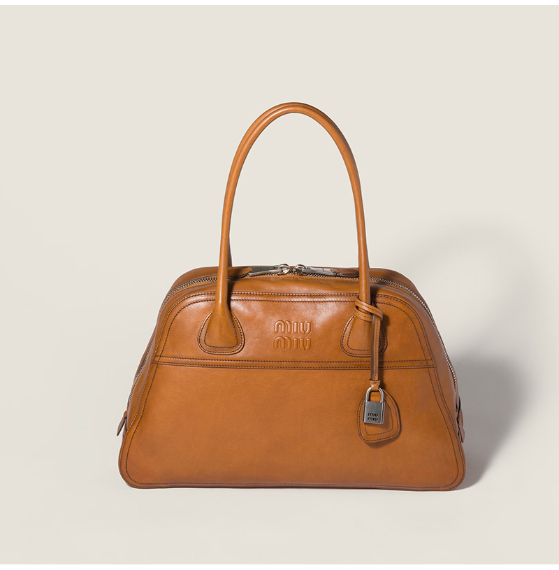 [특급스페셜오더]MIUMIU-5BB196 미우미우 비방 가죽백 코냑