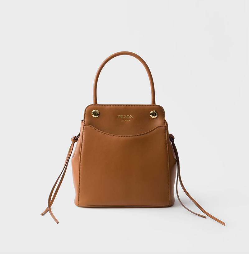 [스페셜오더]PRADA-1BA496 프라다 캐리 미니 가죽 핸드백 코냑